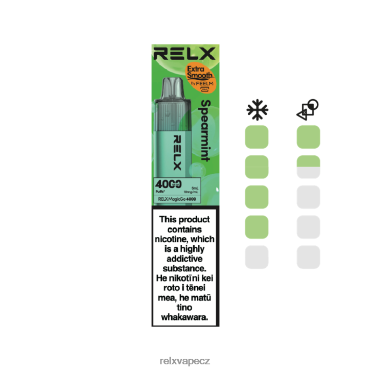 RELX MagicGo 4000 jednorázových vaků máta peprná 8RHJ6P3 - Relx Czech Republic