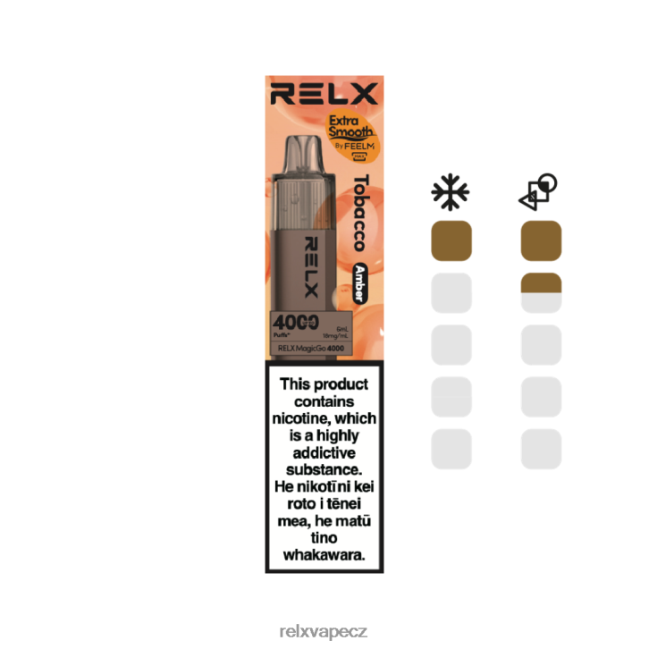 RELX MagicGo 4000 jednorázových vaků tabák (jantar) 8RHJ6P5 - Relx Vape For Sale